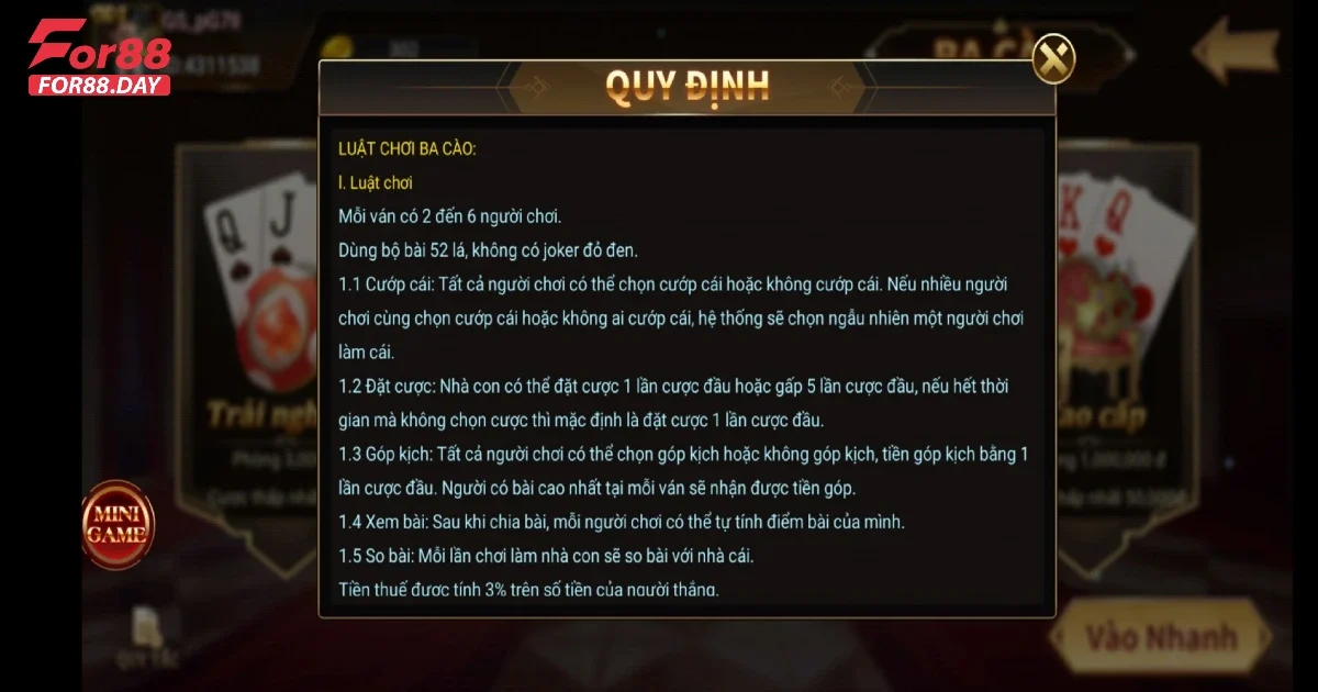 Game Bài Cào For88: Hướng Dẫn Chơi Cơ Bản Cho Người Mới 2 Game bài Cào For88: Hướng dẫn chơi cơ bản cho người mới
